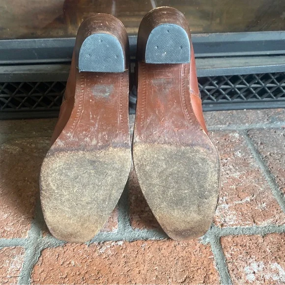 Frye Romy Ring Harness Leather Brown Boots Cowboy Cowgirl Moto SZ 8 - Picture 5 of 7